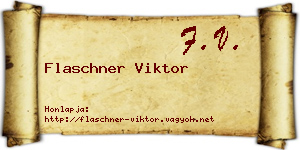 Flaschner Viktor névjegykártya